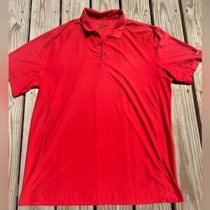 Nike Golf Polo Shirt Adult Men's Extra Large Red‎ Embroidered Short Sleeve